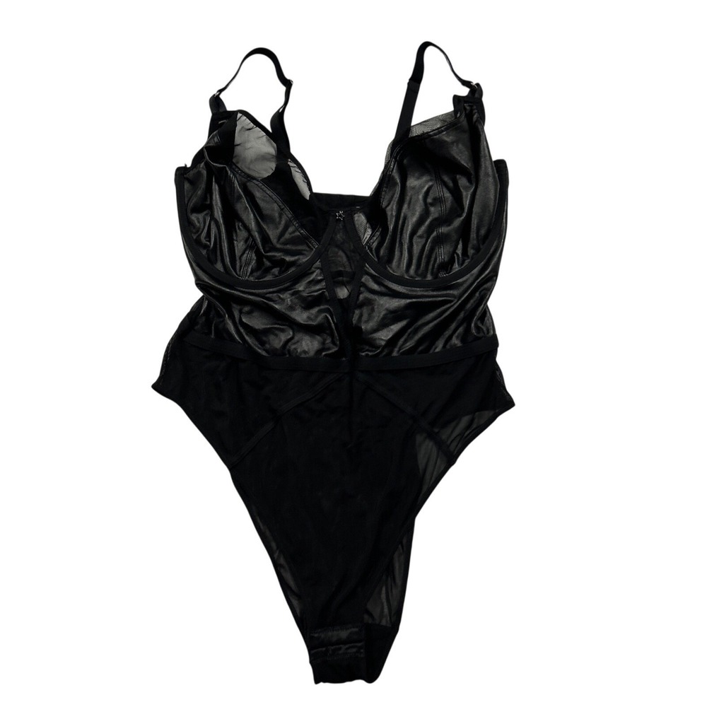 Curvy Kate Women's Size 38J Shapewear‎ Lucky Star Plunge Body Black Lace